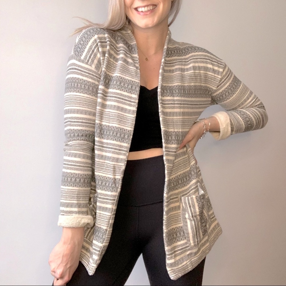 Zara Striped Cardigan Sweater Top